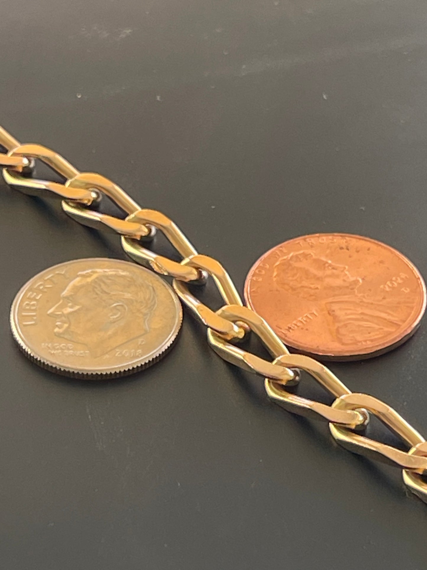 14k Gold Soiled link chain