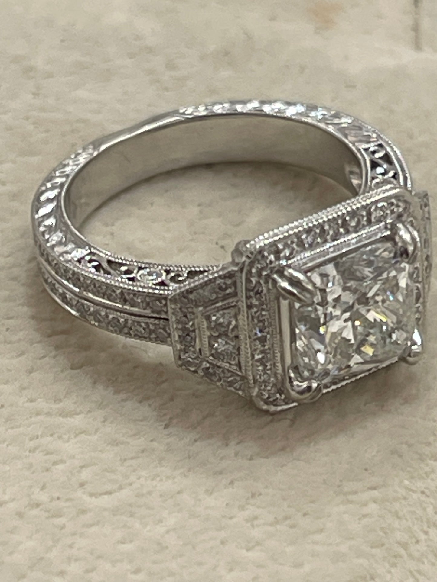 2 carat Radiant Ring