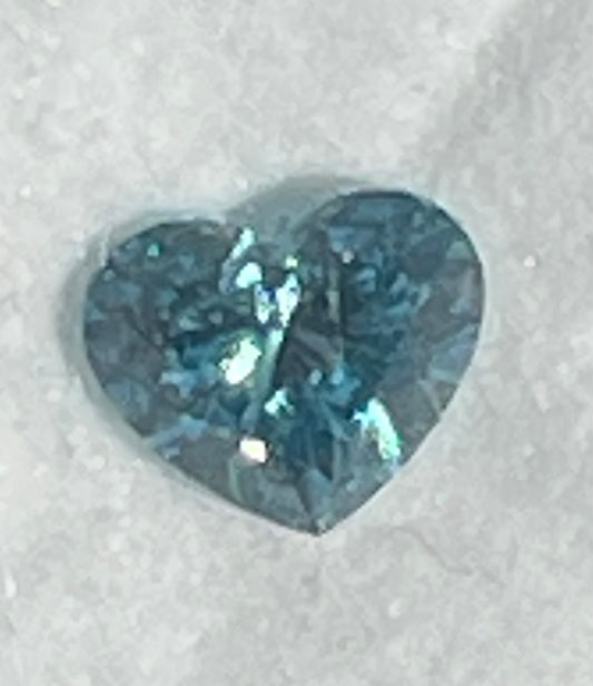 Heart shaped blue Diamond