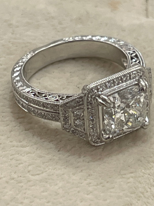 2 carat Radiant Ring
