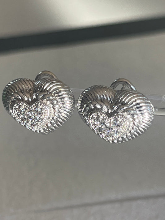 Judith Ripka Cz harts clip