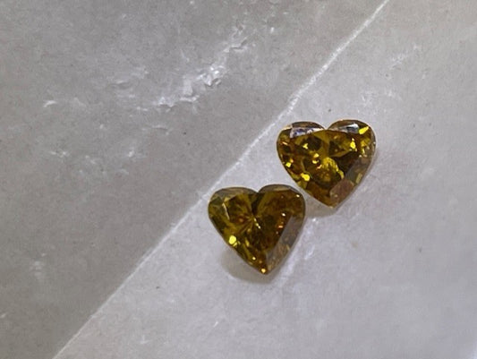 Pair of Heart shape diamonds
